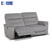Canapé électrique confortable en tissu au design moderne MANWAH CHEERS, 221 places avec fauteuil inclinable pivotant pour le salon