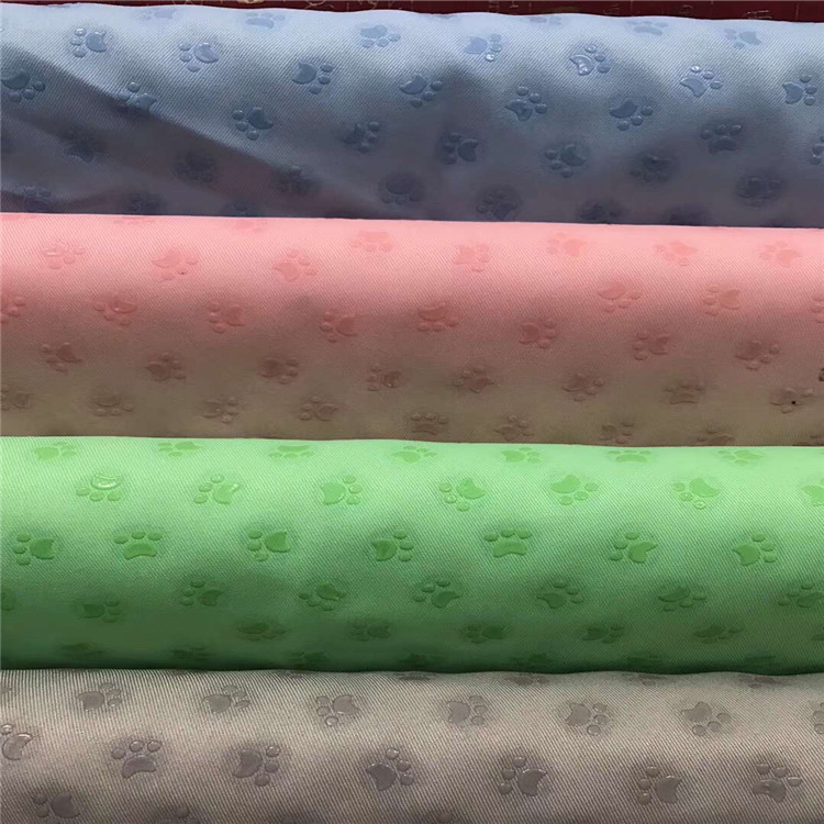 Нескользящая ткань с силиконовым покрытием и принтом «лапы» из полиэстера