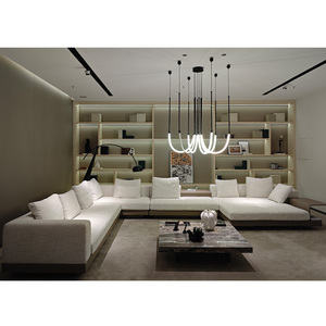 Sofa ruang keluarga, sofa vila modern minimalis bentuk l furnitur bagian modular kelas atas - Product Image 2