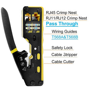 Ethernet CAT5e CAT6 RJ45 RJ12 RJ11 dây vũ nữ Thoát y Cutter crimper tay công cụ mạng cáp Uốn tóc bồng công cụ cho 8P 6P - Product Image 6