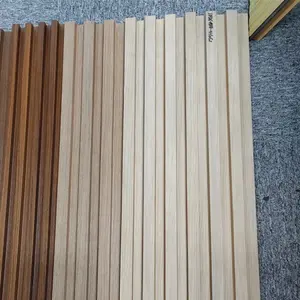 Quick Install Wooden Grain Pvc Wpc Fluted Wall Panels Wpc Wall Panel Outdoor Waterproof