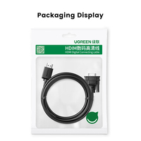 Kabel UGREEN HD-MI ke VGA 1080P HD-MI Male ke VGA Male PVC Konverter Video Berkualitas Tinggi Kabel Adaptor VGA untuk TV Komputer