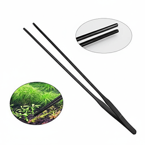 Pinzas para plantas de acuario, herramientas rectas o curvadas pulidas con espejo de 27cm para acuario - Product Image 1