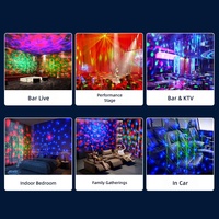 Projecteur LED DJ Disco Magic Ball 3-en-1 Ciel Étoilé Ondes Océaniques, Contrôle Sonore, IP33, pour Éclairage de Scène et Fêtes