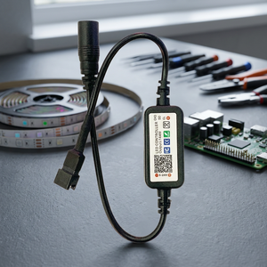 DC 12V RGB LED Controller APP Remote for LED Strip <b>Lighting</b> <b>Accessories</b>-DC Port Black - Product Image 3