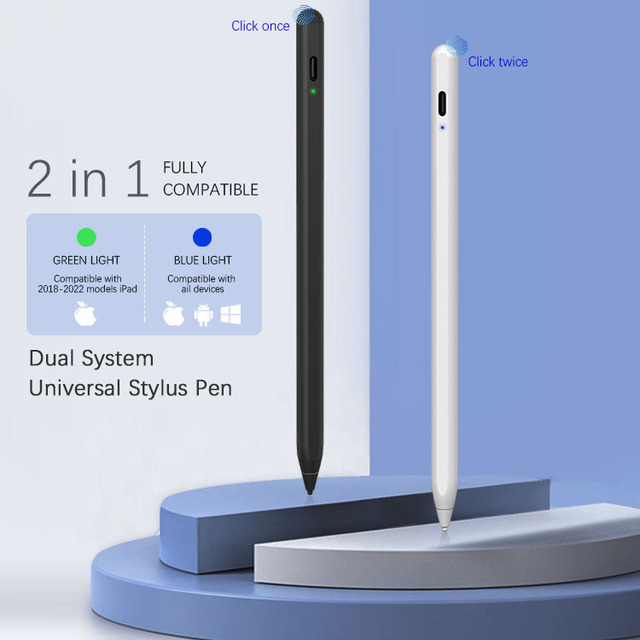 Stylus Pens 2-in-1 for Touch Screen, High Precision and Sensitivity, Suitable for Ipad/Android Compatible with All Touch Screens