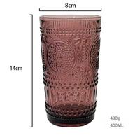 Verre à eau coloré en verre avec motif tournesol, base plate, pour douche nuptiale, mariage, décoration de table à la maison