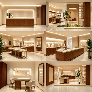 Luxury Jewelry Showroom Furniture Custom Display Cabinet Professional Design For Commercial Retail Jewelry Store - Product Image 6