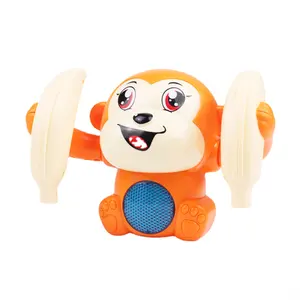 HY Toys Children Roll Monkey Toy Sound and Light Music Somersault Baby Glow Will Dance Crawl