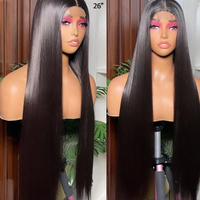 Pelucas de cabello vietnamita de densidad 250 13x4 pelucas delanteras de encaje transparente Full HD Peluca de encaje de pelo virgen recto de hueso HD