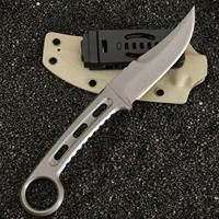 Couteau de chasse à lame fixe en acier 9Cr18MoV, haute dureté, avec anneau de poignée squeletté et étui Kydex, idéal pour l'EDC