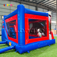 Château gonflable Spiderman en PVC commercial, équipement de location pour fêtes d'enfants, château gonflable avec souffleur d'air