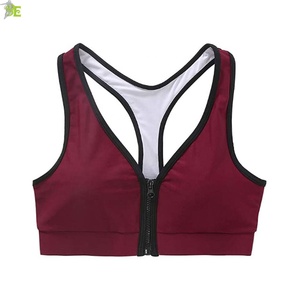 Sujetador deportivo sin costuras con cremallera frontal para mujer, Top de Yoga atlético con soporte de alto impacto - Product Image 6