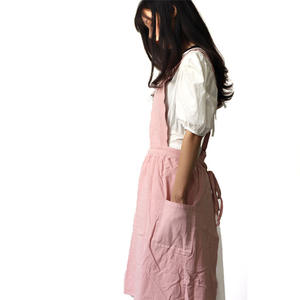 Gran oferta estilo Simple de bajo precio de bolsillo de algodón delantal de lino - Product Image 6