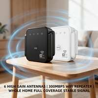 Amplificateur de signal rapide à gain élevé, 6 antennes, répéteur WiFi 300 Mbps, couverture WiFi stable pour toute la maison