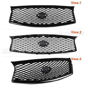 Q50 Q50S Car Front Bumper Center Grille <b>Mesh</b> <b>Grill</b> Replacement <b>for</b> Infiniti Q50 Q50S 2014-2022 Racing <b>Grills</b> Auto Exterior Parts - Product Image 2