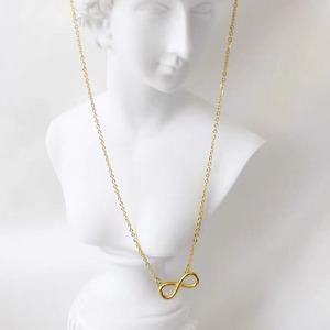 Argento personalizzato Mini Infinity simbolo <span class=keywords><strong>collana</strong></span> con 8 ciondolo di moda infinita in acciaio inox catene clavicole placcato oro - Product Image 3