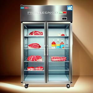 Réfrigérateurs à congélateur supérieur à refroidissement direct 950L, congélateur vertical, deux grandes portes vitrées, refroidisseur vertical à refroidissement direct - Product Image 3