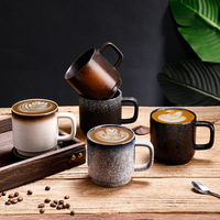 Mug Kopi Porselen Minimalis Desain Bunga Jepang 300/350ml Warna Dapat Disesuaikan Hadiah Bisnis