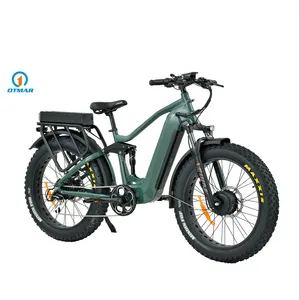 2024, новый стиль, 26-дюймовый двухмоторный 750 Вт, электрический велосипед 52 В, 20 А · ч, Двойной аккумулятор, велосипед для грязи, Bicicleta Electrica