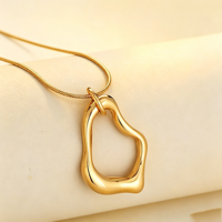 Ensemble collier et boucles d'oreilles pendantes irrégulières, forme abstraite minimaliste, bijoux de mode pour femmes