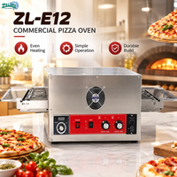Four à pizza électrique commercial à convoyeur, 12 pouces, en acier inoxydable, avec contrôle numérique, pour restaurant et boulangerie