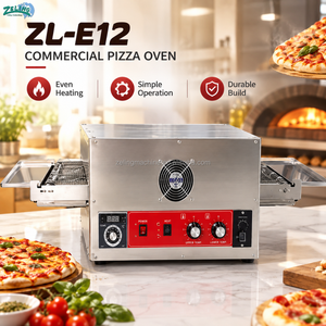 Horno Eléctrico Comercial para <span class=keywords><strong>Pizza</strong></span> con Cinta Transportadora, Horno de Acero Inoxidable de 12 Pulgadas con Control Digital para Restaurante de <span class=keywords><strong>Pizza</strong></span> y Panadería - Product Image 1