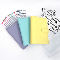 Carnet de budget A6 personnalisé en cuir PU avec reliure à anneaux, organiseur de trésorerie, livre de comptabilité à boucle, cadeaux pour enfants, fournisseur