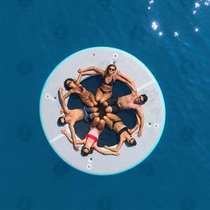 <span class=keywords><strong>Hamaca</strong></span> Flotante Portátil Personalizada para Piscina, <span class=keywords><strong>Hamaca</strong></span> Inflable con Centro de Malla y Portavasos para Recreación - Product Image 6