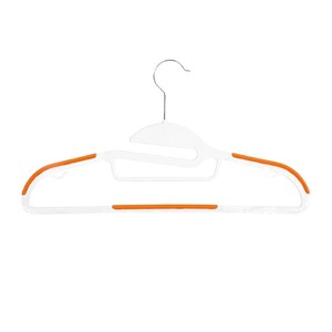 Plastic Hangers Double Hook Wide Shoulder <b>Wardrobe</b> Storage <b>Clothes</b> <b>Organizer</b> For Clothing With Protective Neck Design - Product Image 3