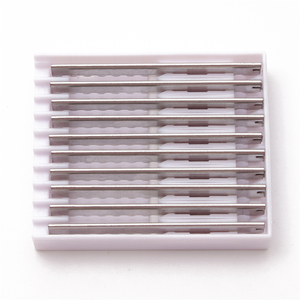 10 pièces/boîte, rasoirs à cheveux jetables à lame simple en acier inoxydable C6000, lames de rasage pour barbier - Product Image 5