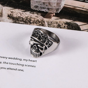 Bague Tête de Mort en Acier Inoxydable, Bijou Punk Tendance SA896 pour Fêtes et Occasions Spéciales - Product Image 3