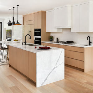 도매 래커 우드 멜라민 우드 베니어 주방 캐비닛 도어, 모든 종류의 생산 라인 주방 캐비닛 도어 - Product Image 5