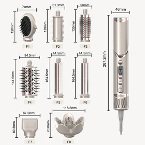 Estilizador de pelo eléctrico plegable 8 en 1 con motor de CA de alta velocidad, secador de pelo iónico, plancha rizadora, difusor de CA para hoteles - Product Image 6