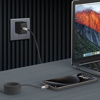 Câble de charge magnétique USB C 60W, câble tressé en nylon Type C vers Type C, charge rapide 3A, transmission de données rapide 480 Mbps