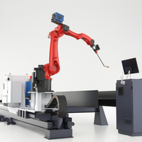 Station de soudage robotisée sur rail au sol de qualité industrielle, station de soudage robotisée robuste pour l'automatisation de la fabrication métallique à grande échelle