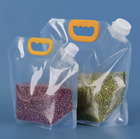 Pochettes souples verticales 1L 3L 5L avec valve verseuse pour boissons et eau – Emballage transparent pour liquides