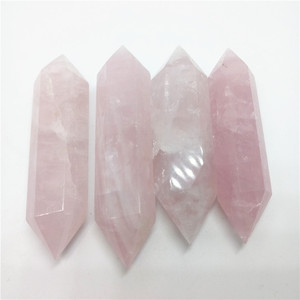 Cuarzo Rosa Natural al por Mayor, Cristal Curativo con Puntas Dobles Terminadas - Product Image 3