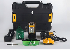 Dw089lg 1:1 Chất lượng cao tự san lấp mặt bằng 12 dòng 3D 3x360 12V pin lithium mức độ tia <span class=keywords><strong>laser</strong></span> màu xanh lá cây chùm Master Kit trong nhà ngoài trời - Product Image 6