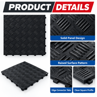 Dalles de sol modulaires en PP massif avec logo personnalisé OEM pour concessionnaires automobiles 4S, 400x400x18mm, système clic
