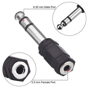 Adaptateur <span class=keywords><strong>audio</strong></span> 6,35 mm vers 3,5 mm 2 <span class=keywords><strong>en</strong></span> 1 |   Adaptateur 1/4 mâle vers 1/8 femelle & 1/8 mâle vers 1/4 femelle |   Couleur noire - Product Image 5