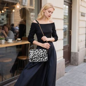 Custom Houndstooth <b>Leather</b> Crossbody Bag for Women Small <b>Purse</b> with Chain Strap Wholesale Shoulder Bag for Work Shopping - Product Image 4