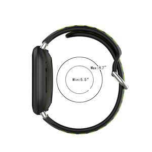 Bracelet de <span class=keywords><strong>montre</strong></span> en silicone bicolore universel pour Versa 4 3 <span class=keywords><strong>Sense</strong></span> 2 avec adaptateur métallique - Product Image 3