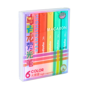 Marcadores Fluorescentes Color Macaron, Juego de 6 Colores, Barril <span class=keywords><strong>Triangular</strong></span>, Resaltado de Puntos Clave, Marcador Fluorescente Especializado para Dibujo Artístico - Product Image 5