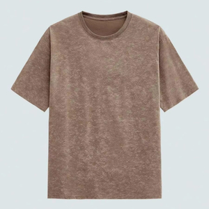 เสื้อยืดแขนสั้นสีพื้นสไตล์เรโทรมินิมอลสำหรับผู้ชาย สวมใส่สบายและปรับแต่งได้ เหมาะสำหรับทั้งผู้ชายและผู้หญิง F10 - Product Image 1