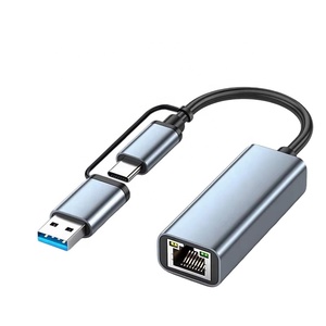 อะแดปเตอร์อลูมิเนียมอัลลอยด์ Type-C เป็นกิกะบิตอีเธอร์เน็ต RJ45 พร้อมการชาร์จ PD สำหรับโทรศัพท์มือถือ คอมพิวเตอร์ แล็ปท็อป ไอแพด โปรเจคเตอร์ - Product Image 1