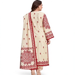 Traje de Tres Piezas Paquistaní para Mujer, Shalwar Kameez, Elegante, Floral, de Chifón, con Bordado a Mano en el Cuello, para Bodas y Fiestas - Product Image 2