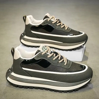 Vente en gros de baskets pour hommes rétro à blocs de couleur, à semelle épaisse, amortissantes, pour la marche quotidienne, style décontracté, chaussures de sport