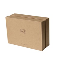 Boîte-cadeau de lingerie de luxe imprimée de logo personnalisé avec base de couvercle en carton rigide plastification mate de papier kraft pour emballage de chaussettes