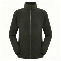 Vestes en polaire à fermeture éclair intégrale pour hommes, logo personnalisé brodé, coupe-vent, écologiques, manches longues, 100% polyester, chaleur ultime